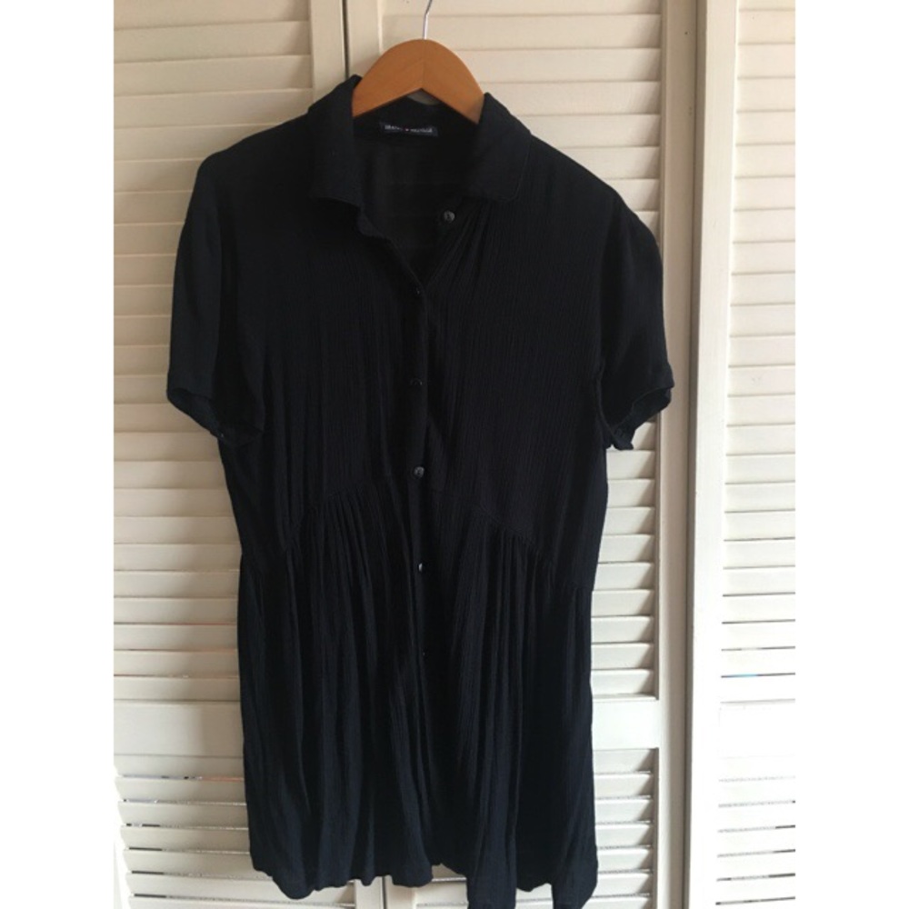 Brandy Melville black button down dress